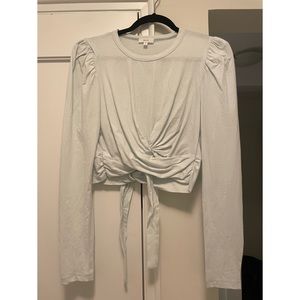 A.L.C. Seafoam Cropped Longsleeve Tee